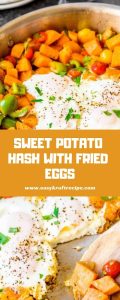 SWEET POTATO HASH WITH FRIED EGGS